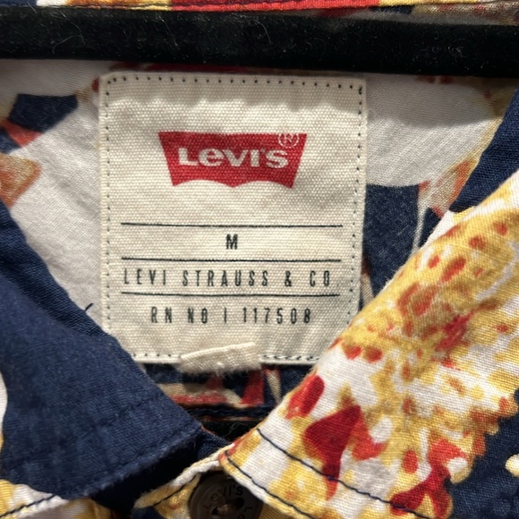 Levi's Men's Blue and Orange Shirt - Picture 4 of 4